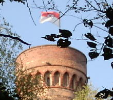 Fahne auf Turm