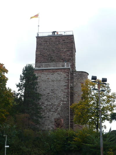 Turmberg und Badener Flagge